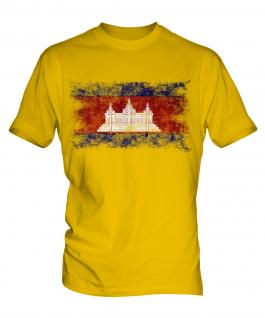 Cambodia Distressed Flag Mens T-Shirt