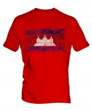 Cambodia Distressed Flag Mens T-Shirt