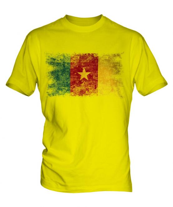 Cameroon Distressed Flag Mens T-Shirt