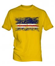 Cape Verde Distressed Flag Mens T-Shirt