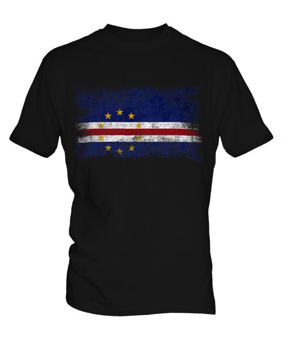 Cape Verde Distressed Flag Mens T-Shirt