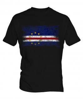 Cape Verde Distressed Flag Mens T-Shirt