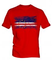 Cape Verde Distressed Flag Mens T-Shirt
