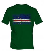 Cape Verde Distressed Flag Mens T-Shirt
