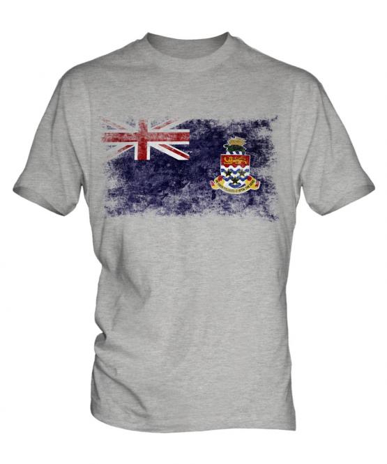 Cayman Islands Distressed Flag Mens T-Shirt