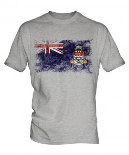 Cayman Islands Distressed Flag Mens T-Shirt