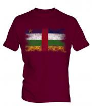 Central African Republic Distressed Flag Mens T-Shirt