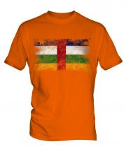 Central African Republic Distressed Flag Mens T-Shirt