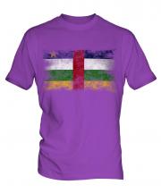 Central African Republic Distressed Flag Mens T-Shirt