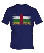 Central African Republic Distressed Flag Mens T-Shirt