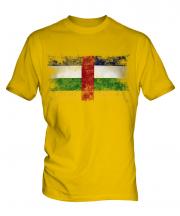 Central African Republic Distressed Flag Mens T-Shirt