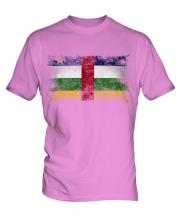 Central African Republic Distressed Flag Mens T-Shirt