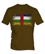 Central African Republic Distressed Flag Mens T-Shirt