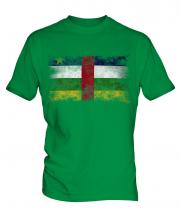 Central African Republic Distressed Flag Mens T-Shirt