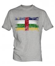 Central African Republic Distressed Flag Mens T-Shirt