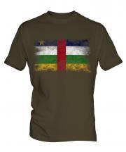 Central African Republic Distressed Flag Mens T-Shirt