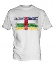 Central African Republic Distressed Flag Mens T-Shirt