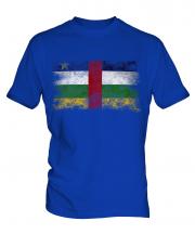 Central African Republic Distressed Flag Mens T-Shirt