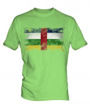 Central African Republic Distressed Flag Mens T-Shirt