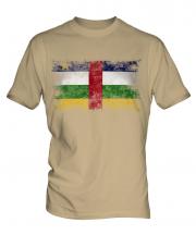 Central African Republic Distressed Flag Mens T-Shirt