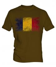 Chad Distressed Flag Mens T-Shirt