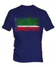 Chechen Republic Distressed Flag Mens T-Shirt