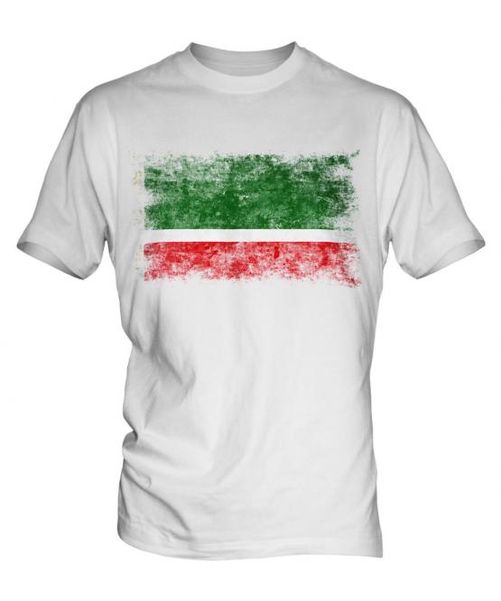 Chechen Republic Distressed Flag Mens T-Shirt