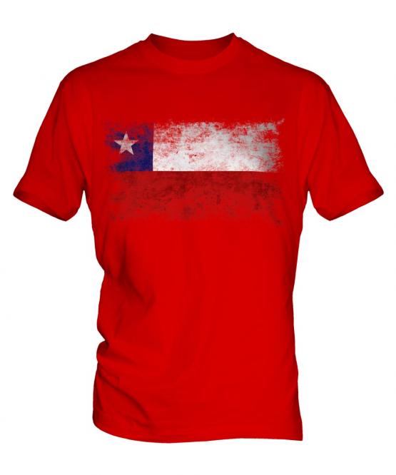Chile Distressed Flag Mens T-Shirt