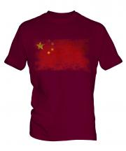 China Distressed Flag Mens T-Shirt