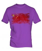 China Distressed Flag Mens T-Shirt