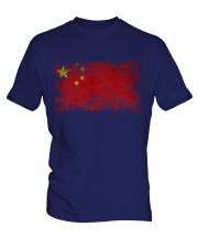 China Distressed Flag Mens T-Shirt