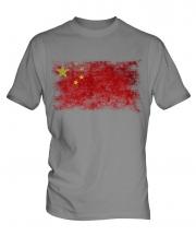 China Distressed Flag Mens T-Shirt