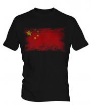 China Distressed Flag Mens T-Shirt