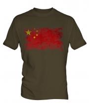 China Distressed Flag Mens T-Shirt