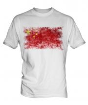 China Distressed Flag Mens T-Shirt
