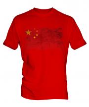 China Distressed Flag Mens T-Shirt
