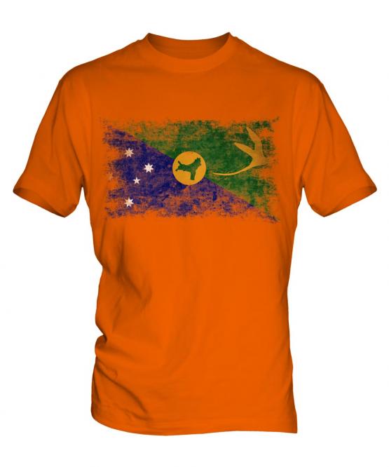 Christmas Island Distressed Flag Mens T-Shirt