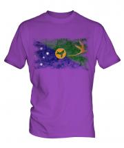 Christmas Island Distressed Flag Mens T-Shirt