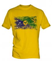 Christmas Island Distressed Flag Mens T-Shirt