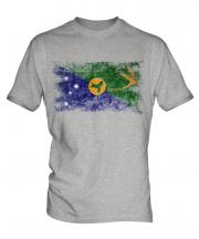 Christmas Island Distressed Flag Mens T-Shirt
