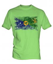 Christmas Island Distressed Flag Mens T-Shirt