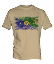 Christmas Island Distressed Flag Mens T-Shirt