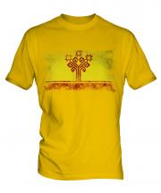 Chuvashia Distressed Flag Mens T-Shirt