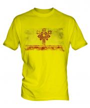 Chuvashia Distressed Flag Mens T-Shirt
