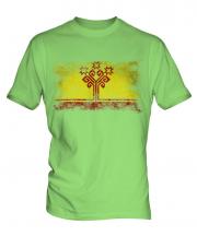 Chuvashia Distressed Flag Mens T-Shirt