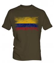 Colombia Distressed Flag Mens T-Shirt