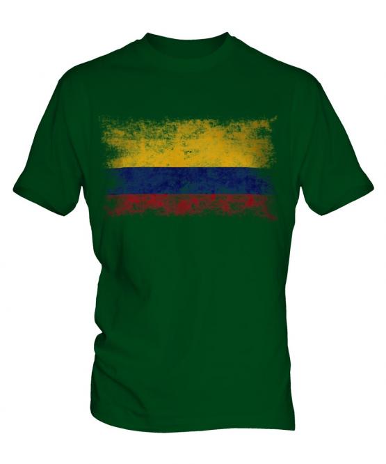 Colombia Distressed Flag Mens T-Shirt