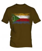 Comoros Distressed Flag Mens T-Shirt