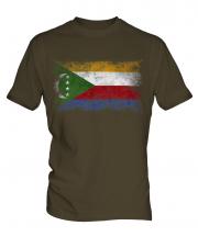 Comoros Distressed Flag Mens T-Shirt