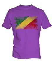 Congo Distressed Flag Mens T-Shirt